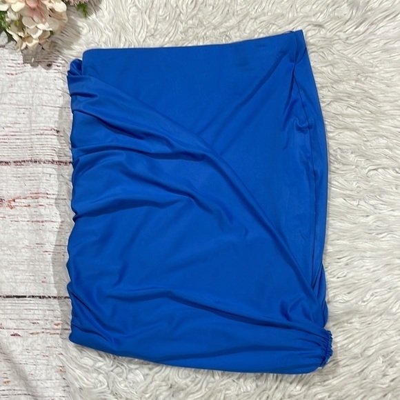 Superdown Blue Jules Draped Front Mini Skirt - Picture 7 of 9